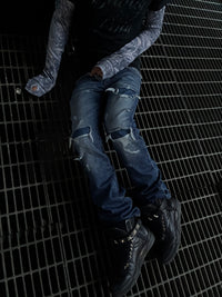 Pain split denim (blue)