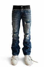 Pain split denim (blue)